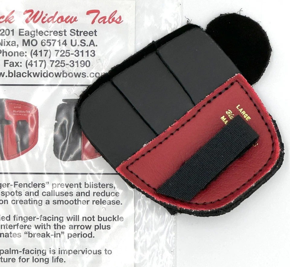 Black Widow Leather 3 Finger under Shooting Tab - Image 1 of 1