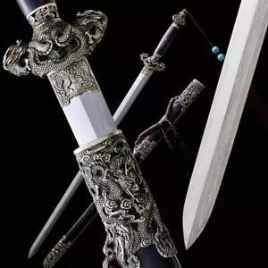 Hand Forged Top Quality Folded Steel Han JIan KUNGFU Dragons Sword “天龙剑” Sharp - Picture 1 of 10