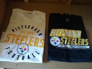 pittsburgh steelers Size Medium M Lot Of 2 Shirts 1 Short Sleeve 1 Long Sleeve - Picture 1 of 7