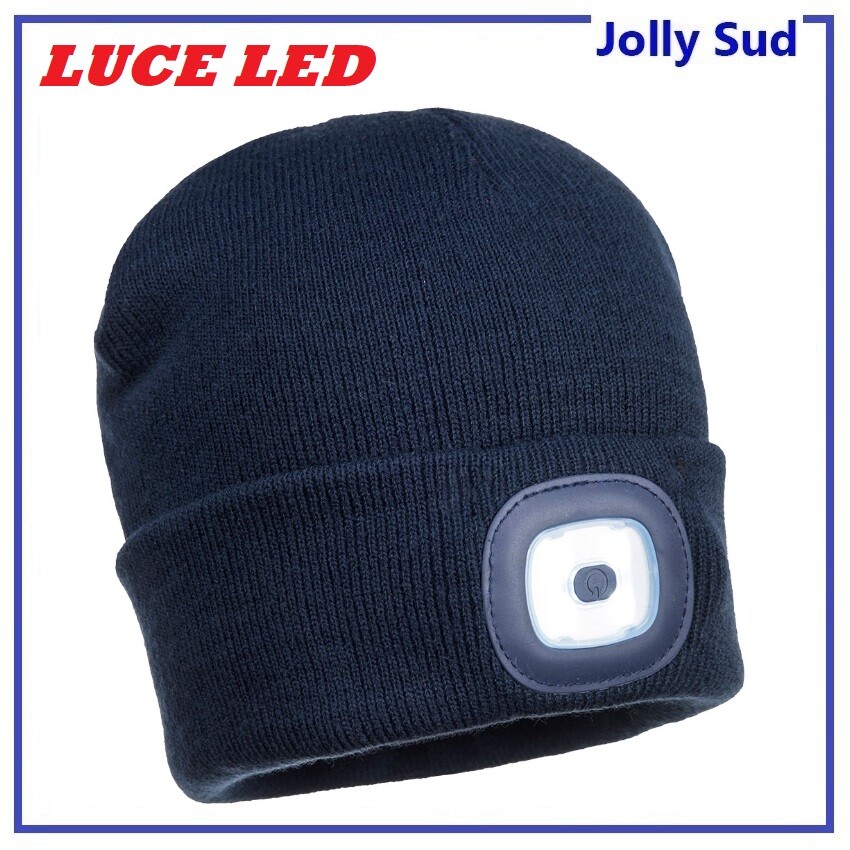Cappello Con LED Per Bambini - USB Ricaricabile, 4 Luci, Berretto Invernale