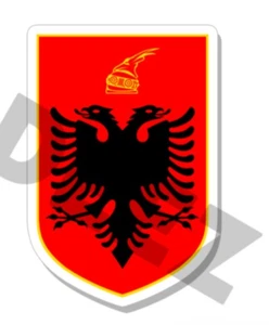 Albania Coat of Arms Vinyl Stickers - Indoor Outdoor Albanian Crest Emblem Flag - Bild 1 von 2