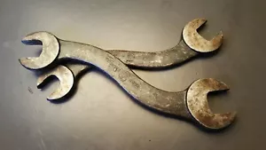 Two Antique / Vtg Southington SM.CO S-Curve Wrenches No. 503 & 504 1920's era - Picture 1 of 10