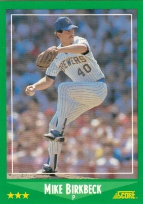 1988 Score - Mike Birkbeck #369 -Brewers - Image 1 of 2