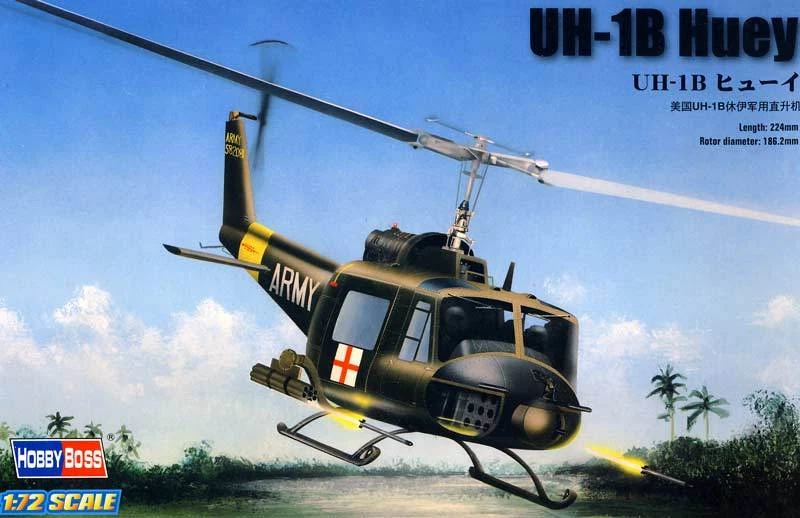 Hobbyboss Bell Uh-1b Huey Medical Vietnam & 117th Esercito degli stati Uniti 1