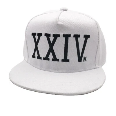 XXIVk 24K White Baseball Cap Bruno Mars Hat 24 K Magic XXIV K Embroidered Gift - Image 1 of 4