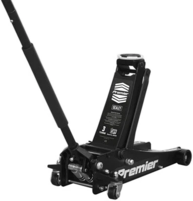 Sealey 3040AB Trolley Jack 3 Tonne Ton Low Profile Rocket Lift Black  - Image 1 of 4