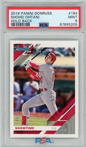 2019 Panini Donruss Shohei Ohtani Holo Back/99 Namensvariation Showtime PSA 9 - Bild 1 von 3