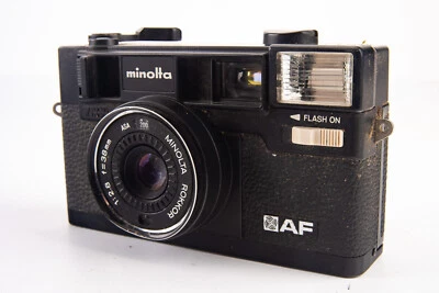 Minolta Hi-Matic AF 35mm Film Camera w Rokkor 38mm f/2.8 Lens Parts Repair V16 - Image 1 of 4