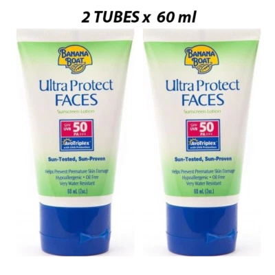 Loción protectora solar facial Banana Boat Ultra Protect 2x60 ml SPF50/PA+++ (+AvoTriplex) Foto 1 de 2