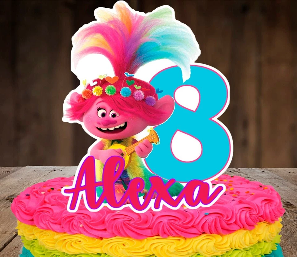 Decoração de bolo Poppy Trolls 2 - Imagem 1 de 1