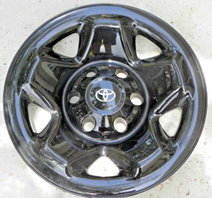 USED 16" Black Gloss Wheel Skins - Fits TOYOTA TACOMA 6 Lug Steel Rim # 6947-16 - Picture 1 of 2