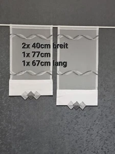 Scheibengardine 2 tlg weiß - Bild 1 von 3