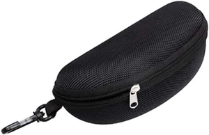 Portable Waterproof Sunglasses Eyeglasses Case Zipper Hard Shell Box with Clip - Foto 1 di 12