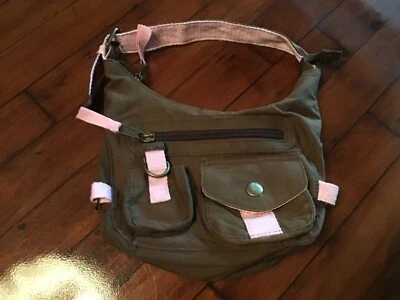 Девочка сумочка коричневый с светло-розовый, несколько карманов, новый без ярлыков - Изображение 1 из 4