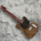 Best-selling Brown Color Electric Guitar Burl Maple Top High Quality Hardware