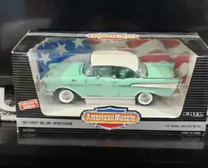 1994 Ertl American Muscle 1/18 Scale Diecast 1957 Chevy Bel Air Sport Coupe - Picture 1 of 5