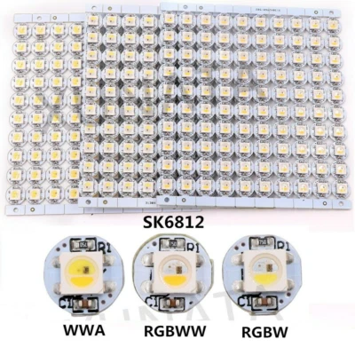 4-Pin WS2812B sk6812 LED Chip Heatsink Board 5V 5050 RGB WS2811 IC Built-in RGBW - Image 1 of 4