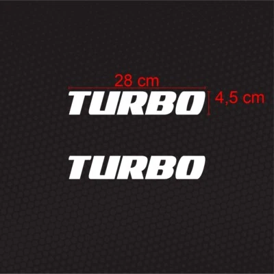 2 Adesivi Turbo Sticker Tuning Fiancata Posteriore In Stile Auto Sportive - Immagine 1 di 4