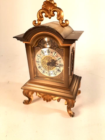 Vintage Schmidt/Reuge Swiss Musical Alarm Clock, Runs Great Cover