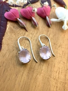 Orecchini pendenti quarzo rosa - Foto 1 di 4