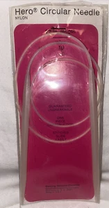 Vintage Size # 10 Scovill HERO Nylon Circular Knitting Needles 29" - Picture 1 of 3
