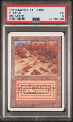 1993 MAGIC THE GATHERING UNLIMITED PLATEAU PSA 5 - Image 1 of 2