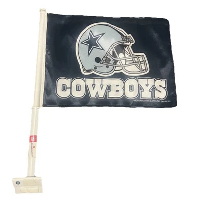 Dallas Cowboys Helmet NFL Car Flag Licensed 10X14" Window Mount 2-Sided Navy - Image 1 of 4