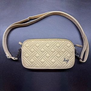 Lug Coupe XL gold gesteppte wandelbare Umhängetasche verstellbarer abnehmbarer Riemen - Bild 1 von 10