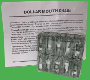 BOBINAS BOCA BILLETE DE DÓLAR Paquete de 10 Dineros Transmisor de Papel Truco de Magia Payaso Set Mordaza - Imagen 1 de 6
