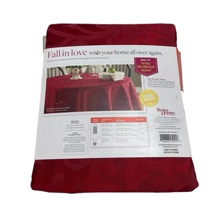 Better Homes and Gardens Tablecloth Red Round Damask Scroll 70" (178cm) Holidays - Picture 1 of 6