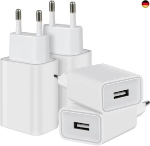 4 Pack 12W Ladegerät USB Netzteil Stecker Adapter, 2.4A/5V Ladestecker USB  - Bild 1 von 7