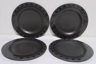 Juego de 4 platos de cena negros Pfaltzgraff Midnight Sun EE. UU. Foto 1 de 4