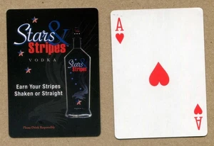 STARS & STRIPES WODKA. Ace of Hearts, SWAP SPIELKARTE - Bild 1 von 3