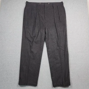 Polo Ralph Lauren Hose Herren 40X30 Grau Wolle Kaschmir Plissee Made In Italy - Bild 1 von 16