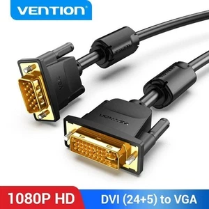 DVI-I to VGA Cable Dual Link 24+5 Male to VGA Male Adapter Video Cord PC Monitor - Picture 1 of 19