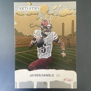 2025 Sage Artistry Football #5 Jayden Daniels - Silver Variant - MINT - Picture 1 of 2