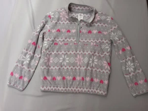 Athletic Works Niñas Talla Lg 10-12 Fair Isle Corazón Polar Bolsillo 1/4 Cremallera - Imagen 1 de 8