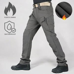 PANTALONI DA LAVORO Pantaloni Resistenti Cargo Combat Style Impermeabili Foderati Tattici | L - Foto 1 di 6