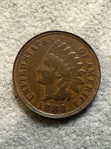 1883 Philadelphia Mint Indian Head Cent F Fine Condition Nice Coin See Pics 6890 - Bild 1 von 14