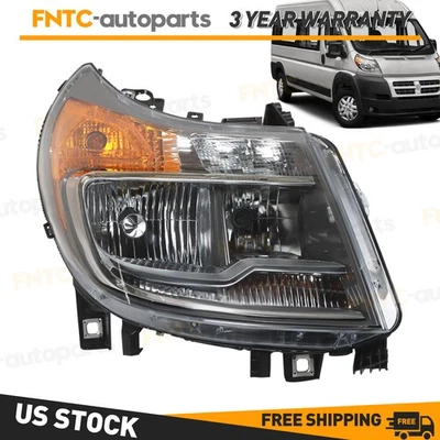 For 2014-2022 RAM ProMaster 1500 2500 3500 Halogen Headlight w/DRL Bulbs Right - Изображение 1 из 4