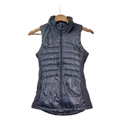 Chaleco Lululemon Mujer Down For A Run II 4 Negro Ganso Athleisure Empacable Puffer Foto 1 de 4
