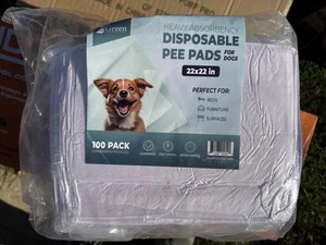 Pet Training Pads 22 x 22 Heavy Absorbency For Dogs Leakproof Pads 100 Count NEW - Picture 1 of 2