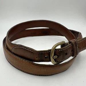 Vintage Dooney Bourke Ledergürtel braun massive Messingschnalle 43 in Taille Made in USA - Bild 1 von 11