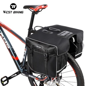 WEST BIKING Fahrrad Doppel Tasche Wasserdicht Fahrrad Rack Pack Tasche Gepäck - Bild 1 von 12
