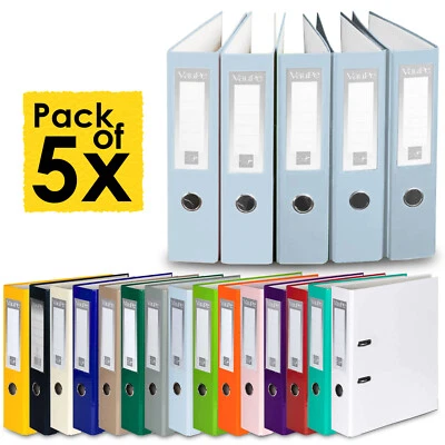 Lever Arch Files Pack of 5 Large 75mm Ring Binder Folders Document
