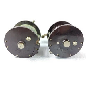 Lot of 2 Vintage Penn no. 85 Saltwater Fishing Reel White handle - Picture 1 of 15