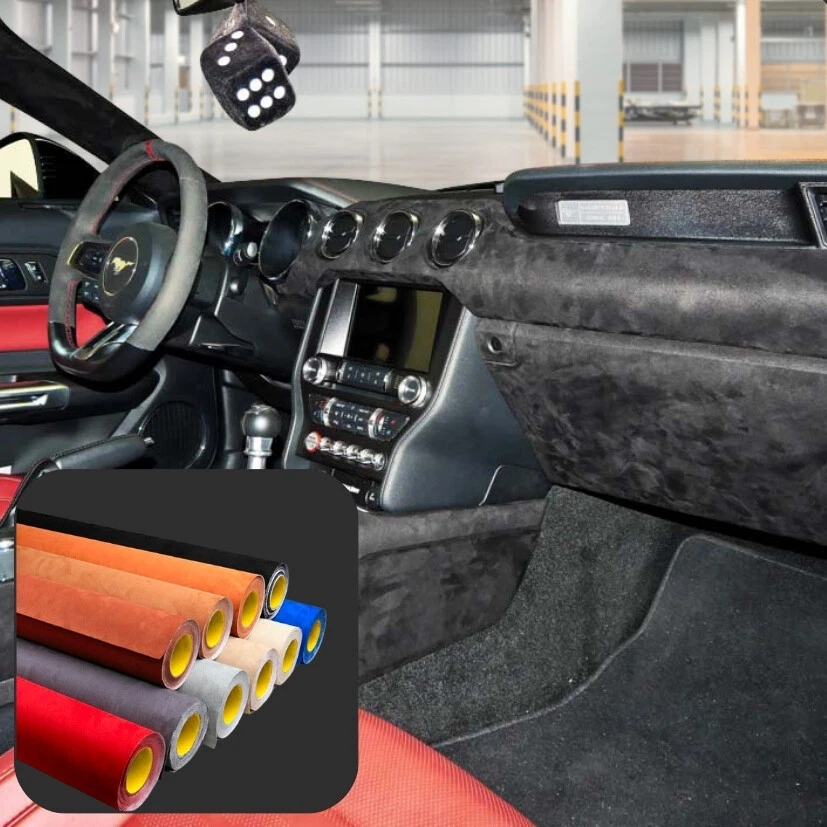 Mikrofaserstoff Folie Selbstklebend Auto Samt Wildleder Velours Optik Dachhimmel - Bild 1 von 4