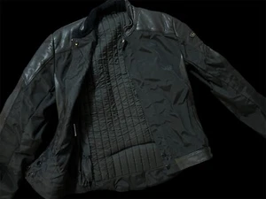 Authentic Hein Gericke Men's Nylon Leather Motorcycle Jacket Size M Vintage NOS - Picture 1 of 9