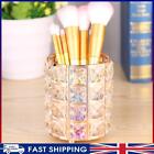 UK European Glitter Metal Makeup Brush Storage Box Crystal Organizer (Gold)