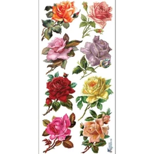 Pegatinas violetas - Rosebuds - 1 hojas de pegatinas para álbumes de recortes y planificadores - Imagen 1 de 4